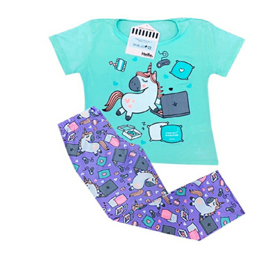 Pijama Bambina Unicornio morado